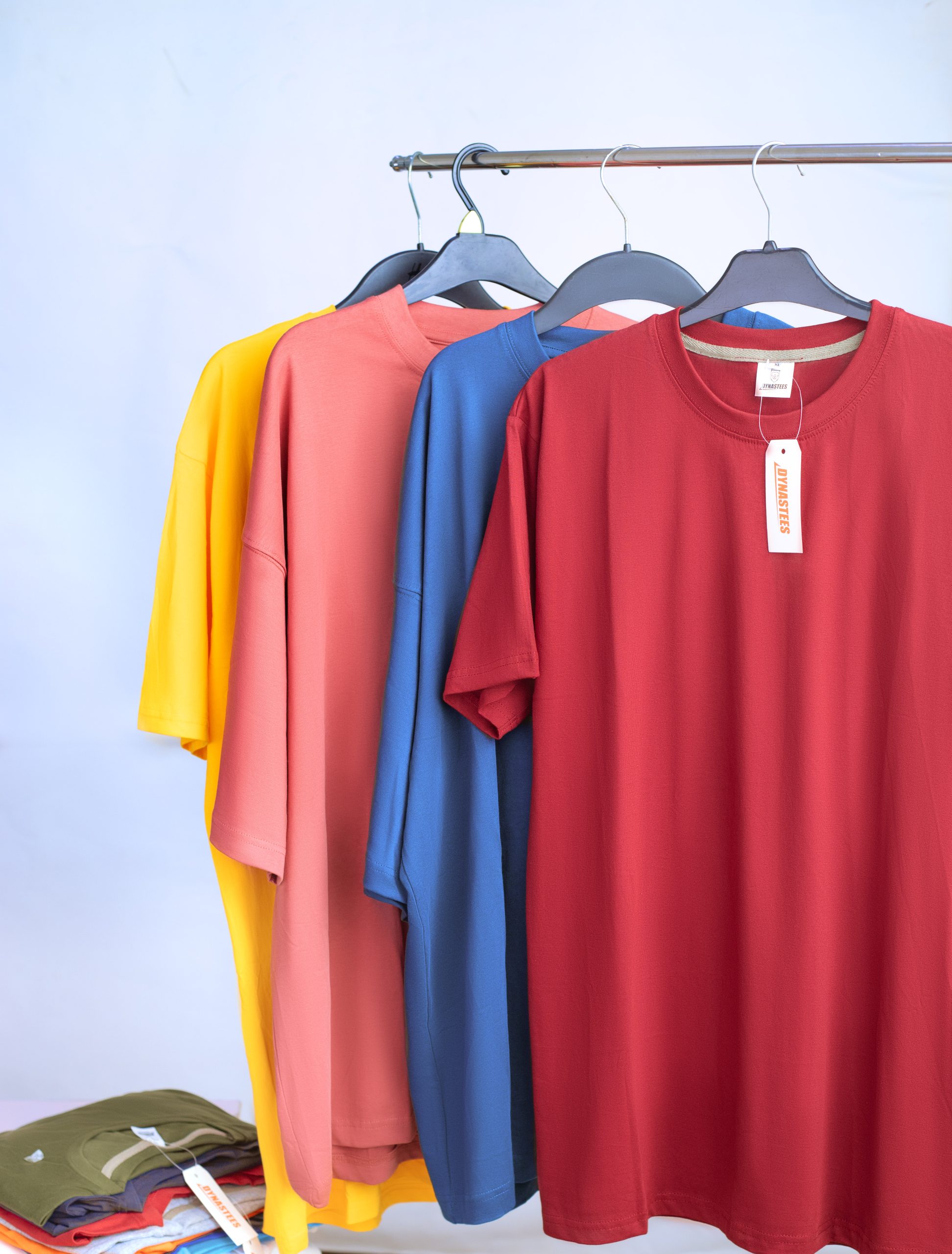 Plain T-shirts in different colors